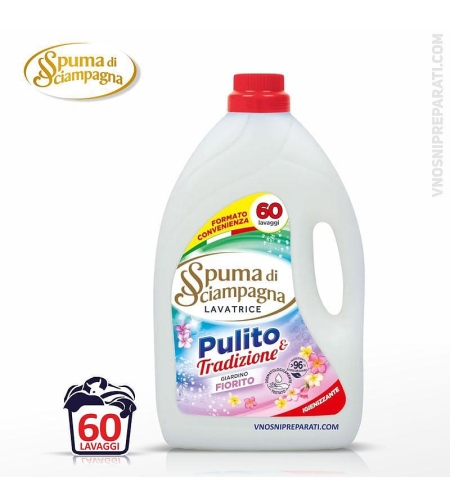 Spuma di Sciampagna Pulito e tradizione giardino Fiorito препарат за пране 60 пр