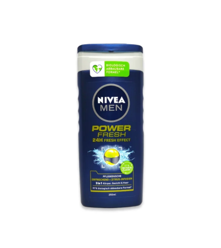 NIVEA душ гел, Мъжки, 250мл, Power fresh