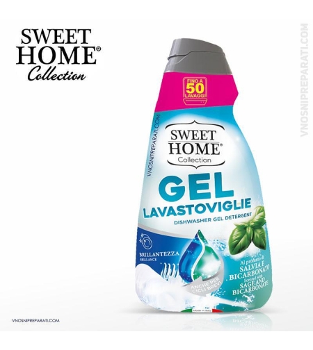 Sweet Home gel Lavastoviglie Salvia e Bicarbonato гел за съдомиялна 50 дози