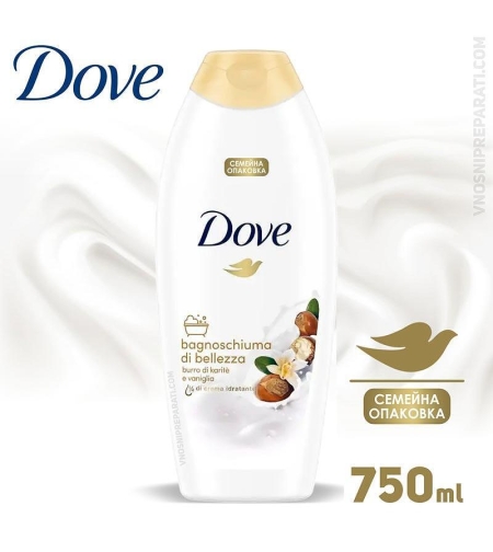 Dove burro di karite e vaniglia душ гел 750 мл