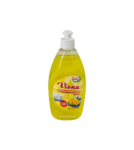 Препарат за съдове ВИОНА Extra Power Gel, Lemon, 0.500мл.