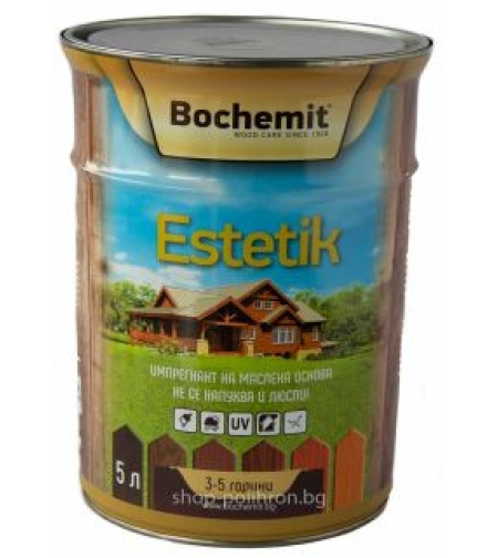 ИМПРЕГНАНТ ЗА ДЪРВО НА МАСЛЕНА ОСНОВА ЦВЯТ БОР 5 L BOCHEMIT ESTETIK