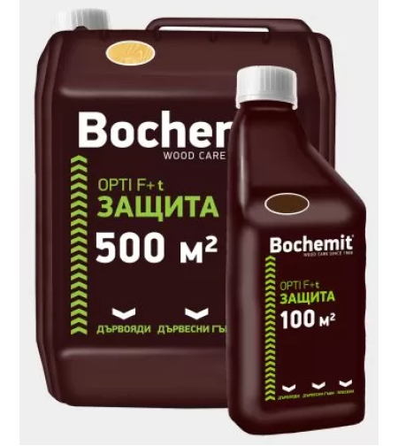 ИМПРЕГНАНТ ЗА ДЪРВО КОНЦЕНТРАТ БЕЗЦВЕТЕН 5 KG BOCHEMIT OPTI F+t