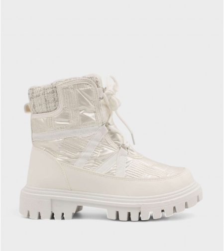 Дамски бели апрески с връзки K25-2 white