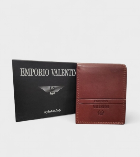 Мъжки марков портфейл от естествена кожа Valentini кафяв