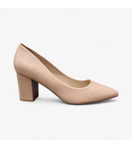 Дамски елегантни обувки на ток в розово T176 Pink