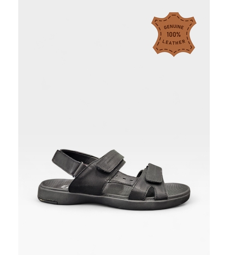 Мъжки кожени сандали в черно S526-1 black