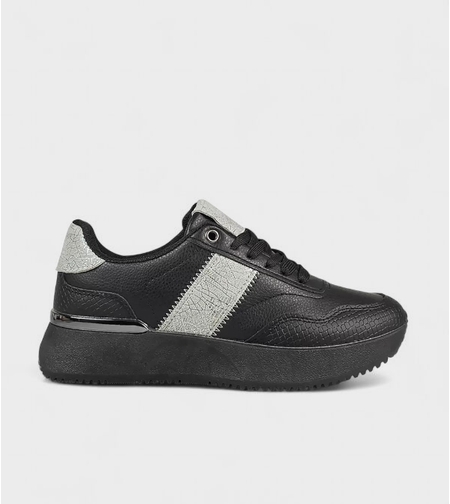 Дамски спортни обувки на платформа W014251 black