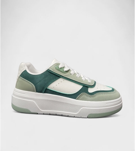 Дамски маратонки с масивна подметка в зелено W014303 Green