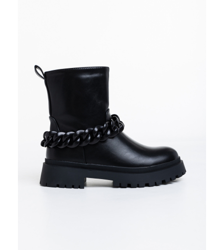 Дамски модни боти в черен цвят със синджир модел: U9AX96030-1 black