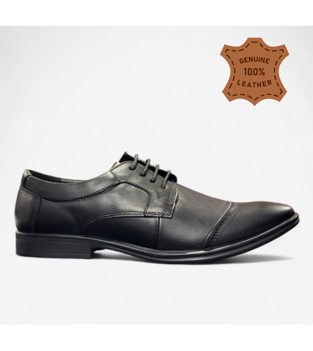 Мъжки елегантни обувки от естествена кожа H035-1 black