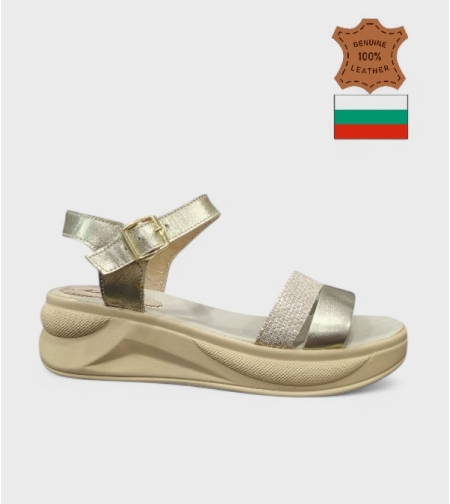 Елегантни златни сандали с платформа 226136-939 gold