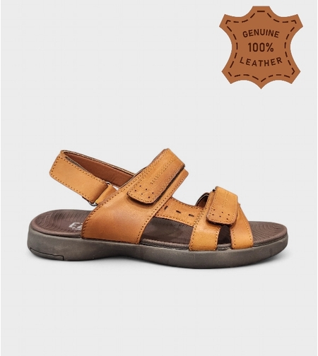 Мъжки кожени сандали в кафяво S526-2 brown