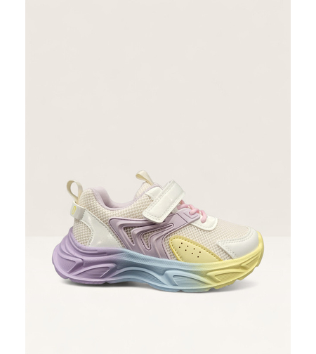 Детски маратонки с лепенка в бяло и лилаво W585081 White/Purple