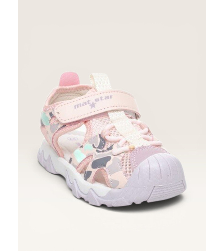 Детски сандали Mat Star с камуфлажен принт в розово W592009 pink