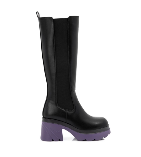 Дамски леки и удобни ботуши с лилава подметка модел: 8792-GG purpple