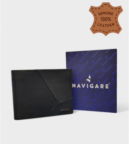 Мъжки портфейл портмоне от естествена кожа марка Navigare PF833-1 nero