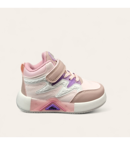 Детски високи кецове с лепенка за момиче модел: W582003 pink
