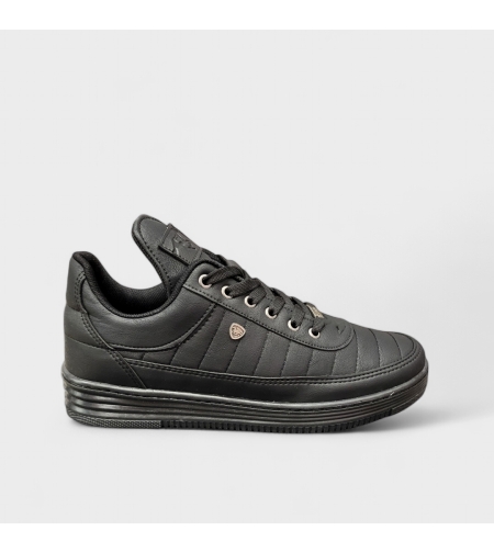 Мъжки модни кецове LA POLO с равна подметка в черен цвят 07 MRD black
