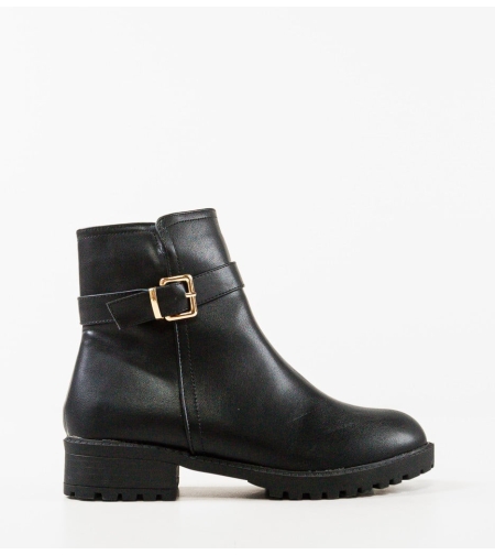 Елегантни дамски боти със златиста катарама без връзки модел: OD8062 black