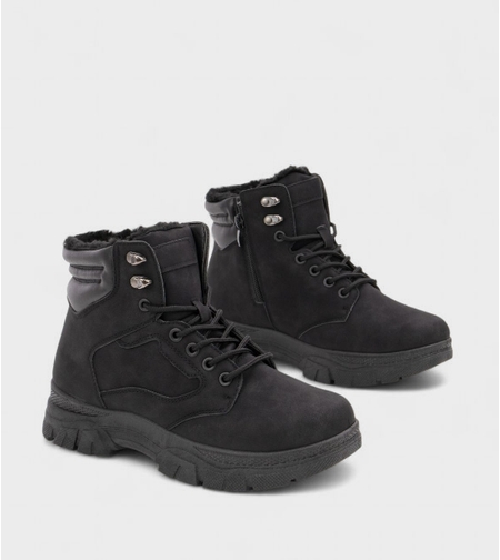 Дамски зимни боти с топъл хастар в черно B3110-1 black