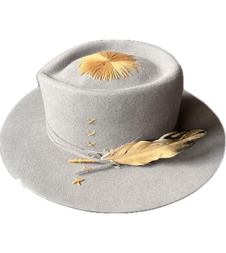 Grey handmade hat