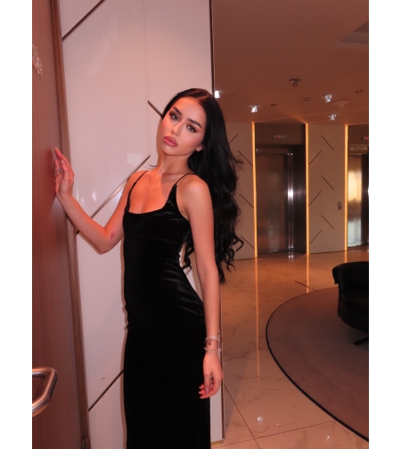Long plush dress