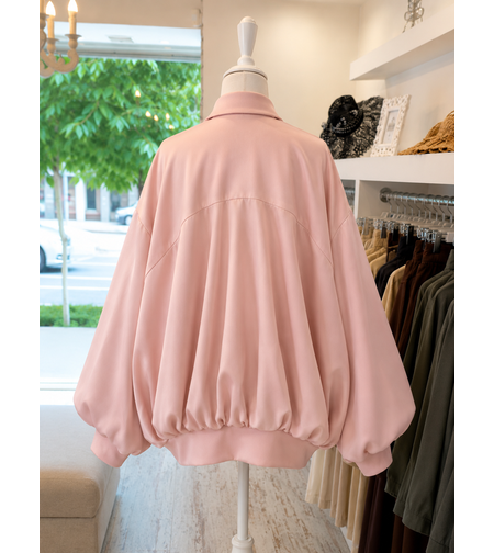 Pink Satin Blazer