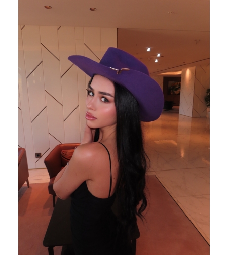 Purple handmade hat