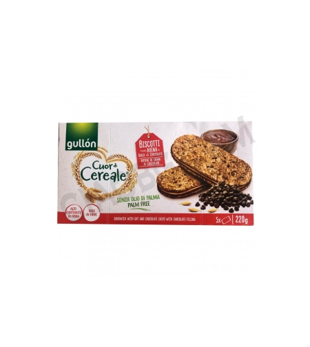 Бисквити Gullon Cuor di Cerele Avena e Cioccolato 220gr.