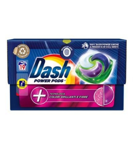 КАПСУЛИ ЗА ПРАНЕ DASH POWER COLORE 19 БР.