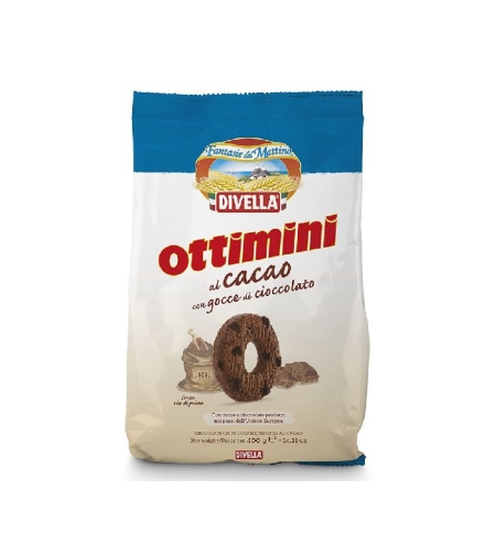 БИСКВИТИ DIVELLA OTTIMINI С КАКАО 400 Г