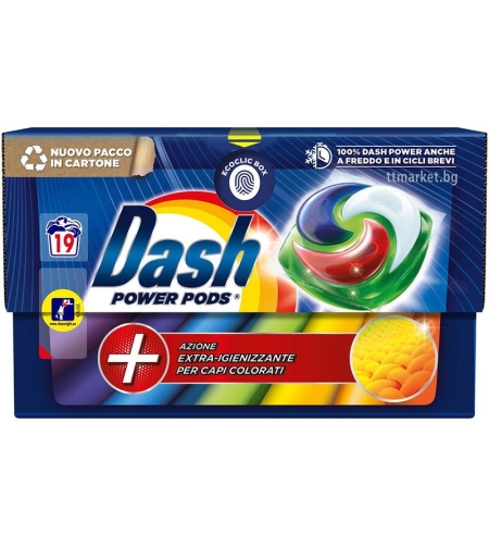 КАПСУЛИ ЗА ПРАНЕ DASH POWER IGIENIZZ. 19 БР.