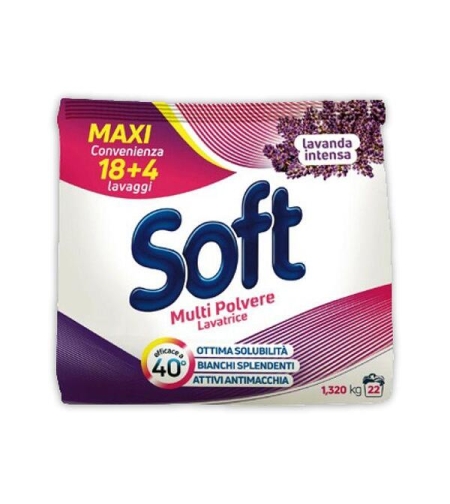 ПРАХ ЗА ПРАНЕ SOFT ЛАВАНДУЛА 22 ПР. 1,1 КГ.