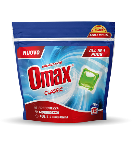 КАПСУЛИ ЗА ПРАНЕ OMAX ALL IN 1 CLASSIC 15 БР.