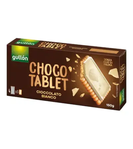 Бисквити с бял шоколад GULLON CHOCO TABLET - 150г