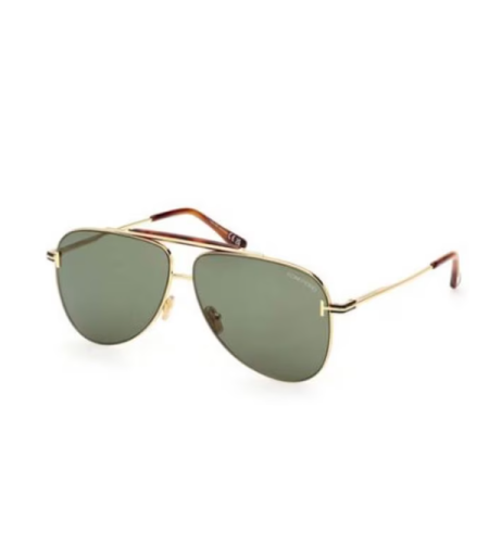 Tom Ford Sungalsses Ft1018 Shiny Deep Gold Green Men