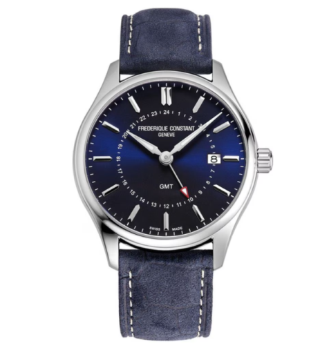 Frederique Constant Watch Man Blue Leather 40 Q3d