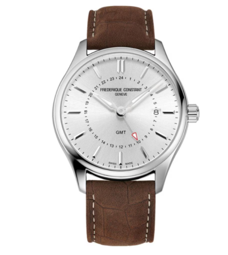 Frederique Constant Watch Man Brown Leather Silver 40 Q3d