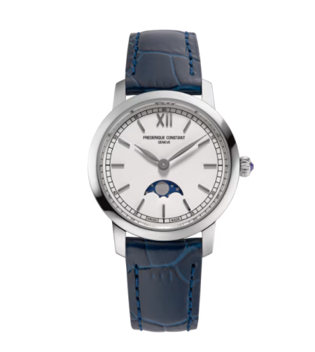 Frederique Constant Slim Woman Blue Leather White 30 Q2