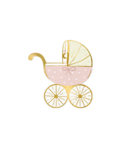 Розови салфетки количка