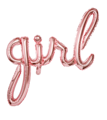 Фолиев балон, Girl Rose gold