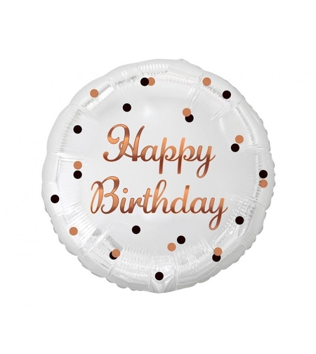 Фолиев балон - Кръг - Бял HB - 18''/45 см