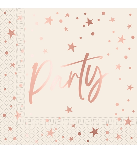 Парти салфетк в цвят, Rose Gold