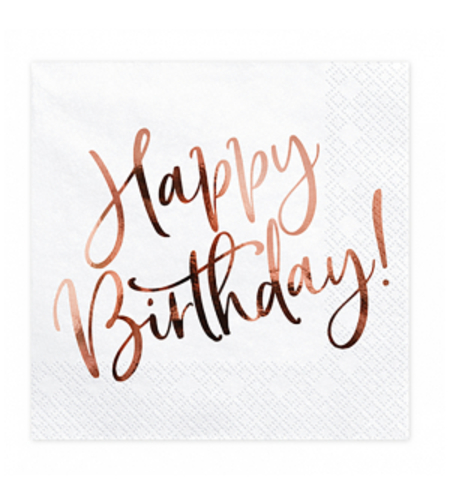 White & Rose gold, Парти салфетки