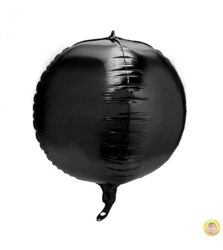 4D фолио балон сфера черен, 24