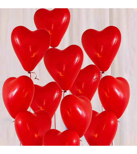 Латексови балони, сърца Червени