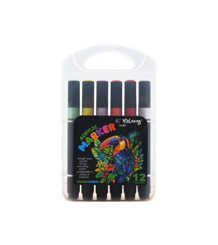 Акрилни маркери Yalong 12 цв.