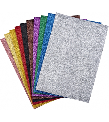 Nova Color EVA пяна с брокат 20x30 см – 10 цвята
