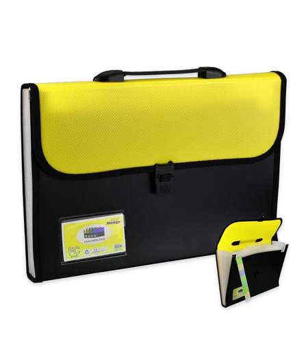 Папка с кант 12 джоба неон жълта